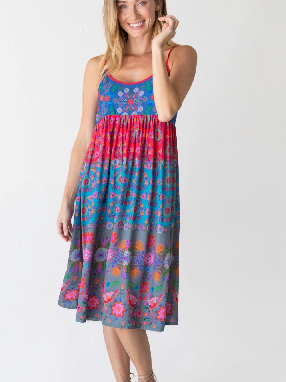 NWT NATURAL LIFE Gigi Midi Floral Dress Small
